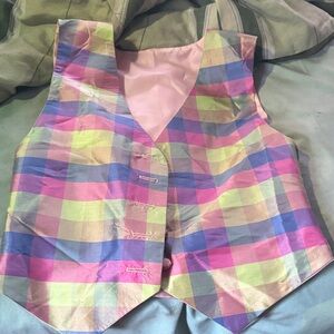 Colorful Plaid Horse Show Vest